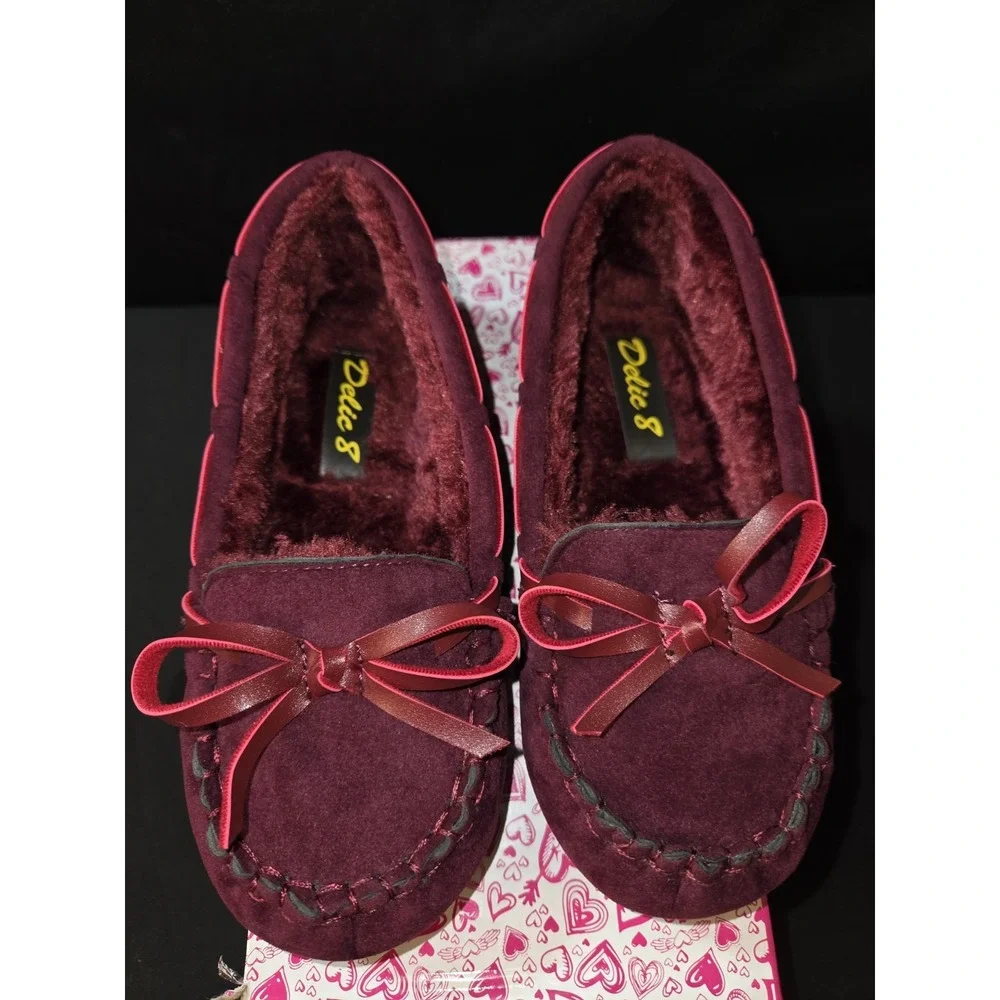 Crazy 8 Low Top Moccasin‎ Boots Size 3Y Burgandy